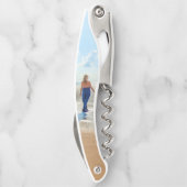 カスタム写真のウェイターのパーソナライズされたコルク栓抜き ソムリエナイフ (裏面)