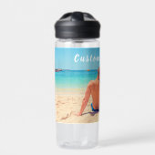 カスタム写真のウォーターボトルあなたの写真と文字 ウォーターボトル (正面)