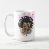 カスタム写真のエンパワーメント感動的、ギフト女子 コーヒーマグカップ (左)