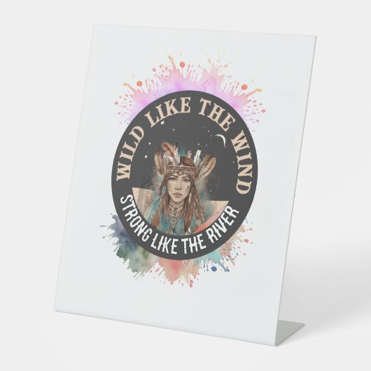 カスタム写真のエンパワーメント感動的、ギフト女子 台座サイン (正面)