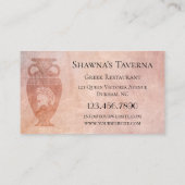 カスタム写真のクラシックギリシャ語名刺 名刺 (裏面)