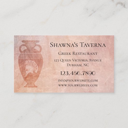 カスタム写真のクラシックギリシャ語名刺 名刺 (裏面)
