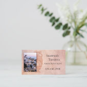 カスタム写真のクラシックギリシャ語名刺 名刺 (スタンド正面)