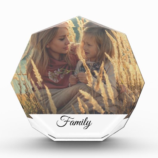 カスタム写真のクリスマスを追加パーソナライズされた フォトブロック (正面)