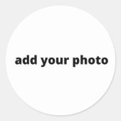 カスタム写真のクリスマスを追加パーソナライズされた ラウンドシール (正面)