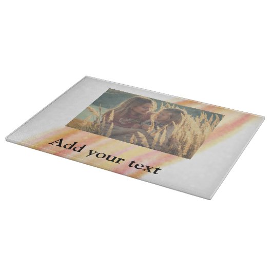 カスタム写真のクリスマスウォーターをパーソナライズされた追加 カッティングボード (角)