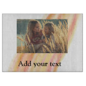 カスタム写真のクリスマスウォーターをパーソナライズされた追加 カッティングボード (正面)