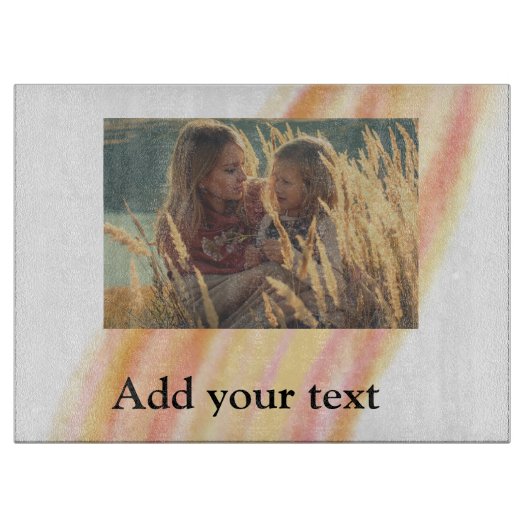 カスタム写真のクリスマスウォーターをパーソナライズされた追加 カッティングボード (正面)