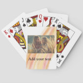 カスタム写真のクリスマスウォーターをパーソナライズされた追加 トランプ (裏面)