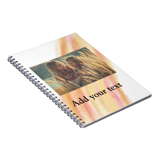 カスタム写真のクリスマスウォーターをパーソナライズされた追加 ノートブック (右側)