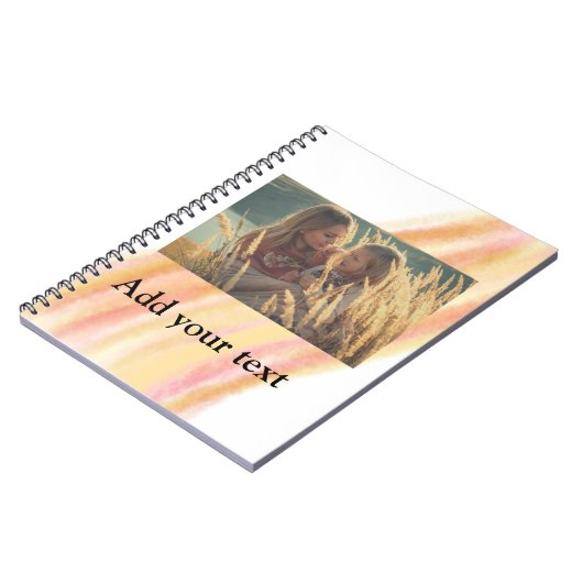 カスタム写真のクリスマスウォーターをパーソナライズされた追加 ノートブック (左側)