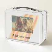 カスタム写真のクリスマスウォーターをパーソナライズされた追加 メタルランチボックス (裏面)