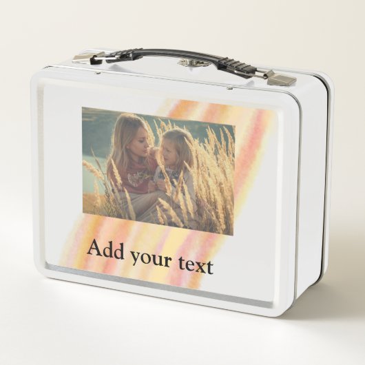 カスタム写真のクリスマスウォーターをパーソナライズされた追加 メタルランチボックス (裏面)