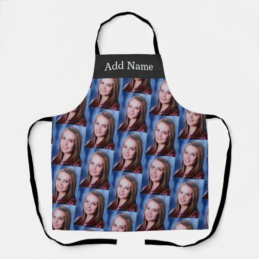 カスタム写真のコラージュと名パーソナライズされた前 エプロン (正面)