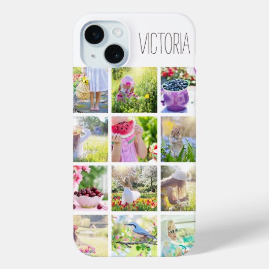 カスタム写真のコラージュと名前 Case-Mate iPhoneケース (裏面)