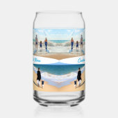 カスタム写真のコラージュと文字パーソナライズされた ガラス缶 (右)