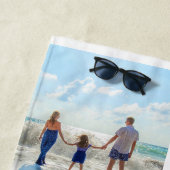 カスタム写真のコラージュと文字ビーチタオル ビーチタオル (インサイチュ)