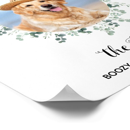 カスタム写真のシグネチャードリンクペット結婚ズ ポスター (角)