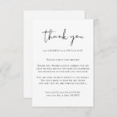 カスタム写真のシンプルな感謝 エンクロージャーカード (正面/裏面)