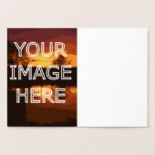 カスタム写真のパーソナライズされたアップロード 箔カード (内部)