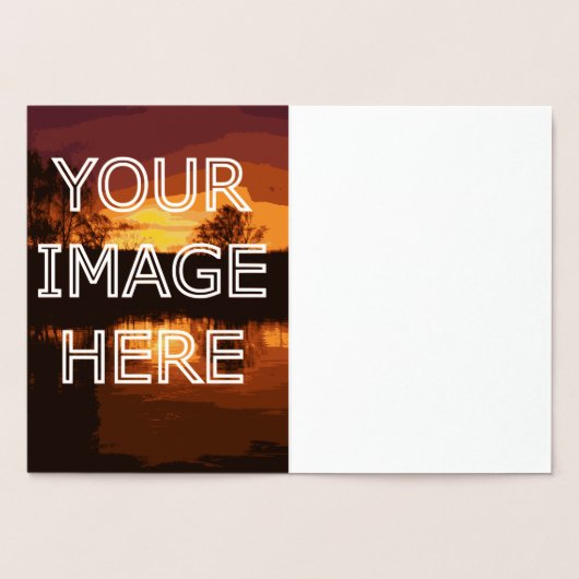 カスタム写真のパーソナライズされたアップロード 箔カード (内部)