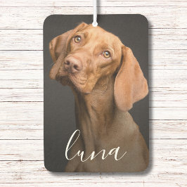 カスタム写真のパーソナライズされたペット名 カーエアーフレッシュナー