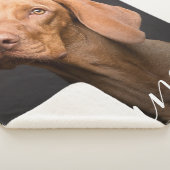 カスタム写真のパーソナライズされたペット名 シェルパブランケット (3/4)