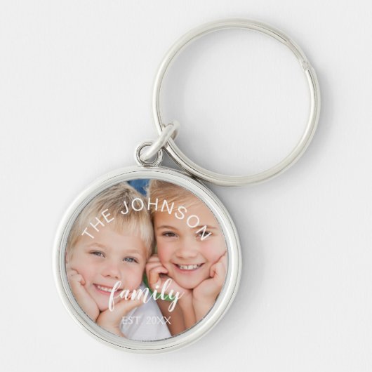 カスタム写真のパーソナライズされた追加と追加 キーホルダー (正面)