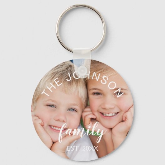 カスタム写真のパーソナライズされた追加と追加 キーホルダー (正面)