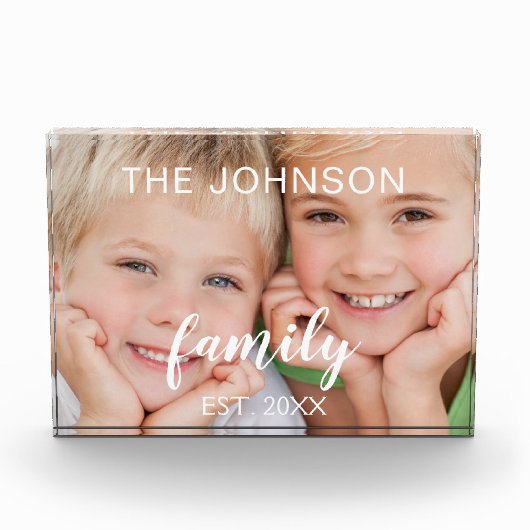 カスタム写真のパーソナライズされた追加と追加 フォトブロック (正面)