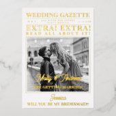 カスタム写真のブユニークライデメイド案 箔招待状 (正面)