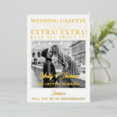 カスタム写真のブユニークライデメイド案 箔招待状 (立ち正面)