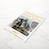 カスタム写真のブユニークライデメイド案 箔招待状 (回転した状態)