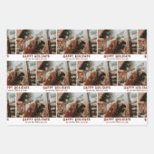 カスタム写真のモダンタイポグラフィ ラッピングペーパーシート (正面3)