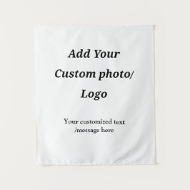 カスタム写真のロゴをテキストに追加カスタムするモダン タペストリー