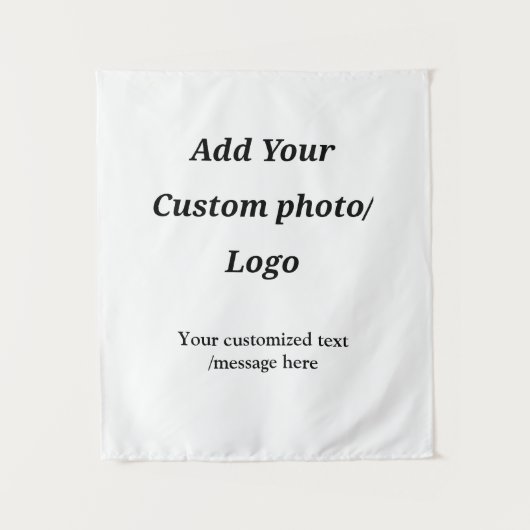 カスタム写真のロゴをテキストに追加カスタムするモダン タペストリー (正面)