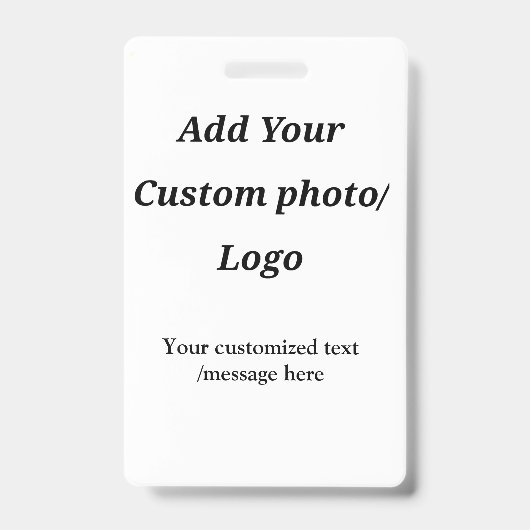 カスタム写真のロゴをテキストに追加カスタムするモダン バッジ (正面)