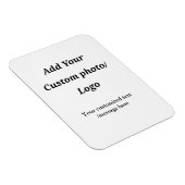 カスタム写真のロゴをテキストに追加カスタムするモダン マグネット (右側)