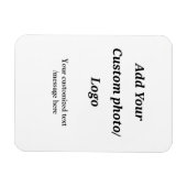 カスタム写真のロゴをテキストに追加カスタムするモダン マグネット (横)