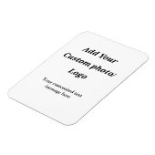 カスタム写真のロゴをテキストに追加カスタムするモダン マグネット (左側)