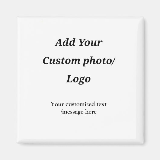 カスタム写真のロゴをテキストに追加カスタムするモダン マグネット (正面)