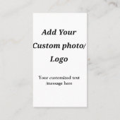 カスタム写真のロゴをテキストに追加カスタムするモダン 名刺 (裏面)