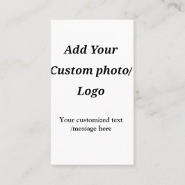 カスタム写真のロゴをテキストに追加カスタムするモダン 名刺