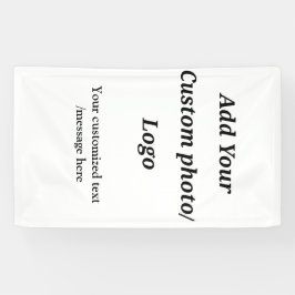 カスタム写真のロゴをテキストに追加カスタムするモダン 横断幕