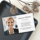 カスタム写真のロゴ白縁どエレガント薄白 名刺