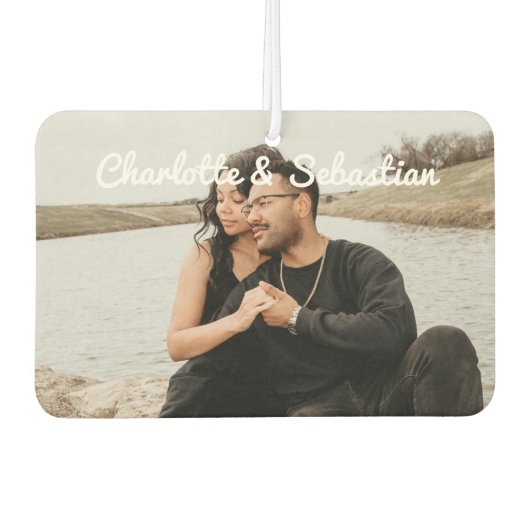 カスタム写真の一つパーソナライズされた カーエアーフレッシュナー (正面)