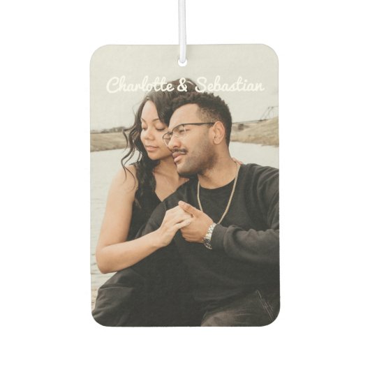 カスタム写真の一つパーソナライズされた カーエアーフレッシュナー (正面)