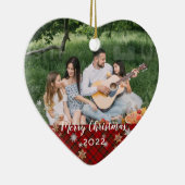 カスタム写真の両面レッドプライドのクリ縁どス セラミックオーナメント (右)