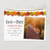 カスタム写真の保存日付秋《植物》アスペン葉 ポストカード (正面)