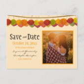 カスタム写真の保存日付秋《植物》アスペン葉 ポストカード (正面)